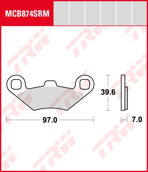 TRW Bremsbeläge Satz MCB874SRM, sinter maxi scooter, mit ABE