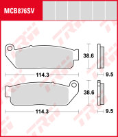 TRW Bremsbeläge Satz MCB876SV, sinter street, mit ABE