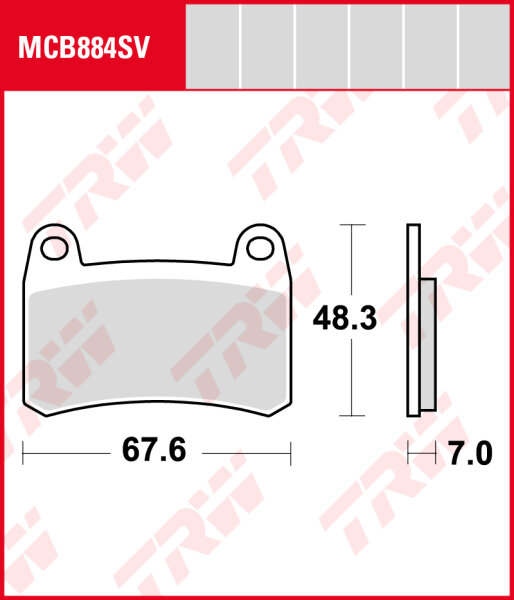 TRW Bremsbeläge Satz MCB884SV, sinter street, mit ABE