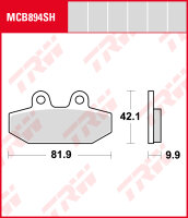 TRW Bremsbeläge Satz MCB894SH, sinter street, mit ABE