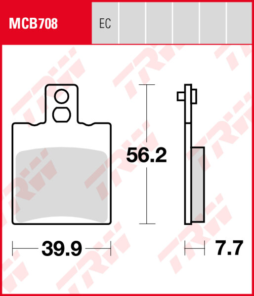 TRW Bremsbeläge Satz MCB708EC, organic eco, mit ABE