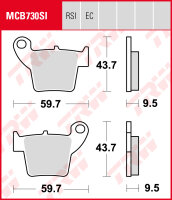 TRW Bremsbeläge Satz MCB730EC, organic eco, mit ABE