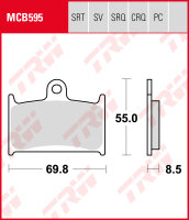 TRW Bremsbeläge Satz MCB595SRT, sinter road &...