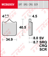 TRW Bremsbeläge Satz MCB829SRT, sinter road &...