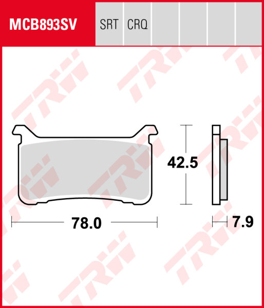 TRW Bremsbeläge Satz MCB893SRT, sinter road & track, mit ABE - aktuell ausverkauft -