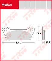 TRW Bremsbeläge Satz MCB528, allround organic, mit ABE