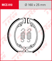 TRW Bremsbacken Satz MCS810, f&uuml;r Trommelbremse 160 x 25 mm