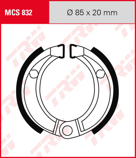 TRW Bremsbacken Satz MCS832, für Trommelbremse 85 x 20 mm