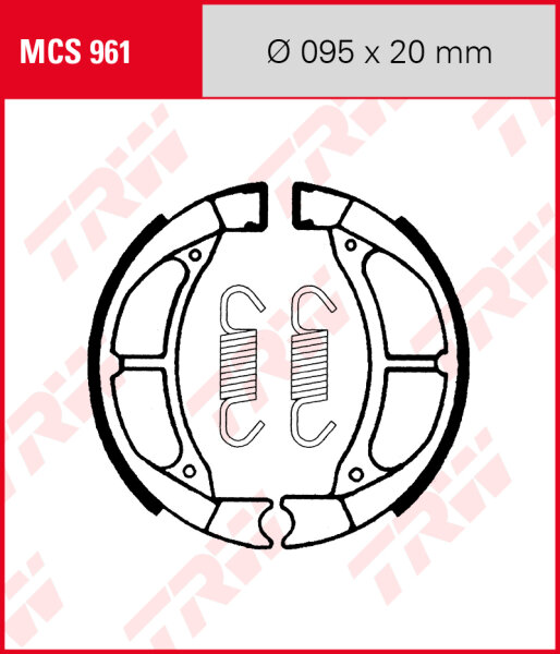 TRW Bremsbacken Satz MCS961, für Trommelbremse 95 x 20 mm