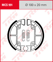 TRW Bremsbacken Satz MCS991, für Trommelbremse 100 x 20 mm