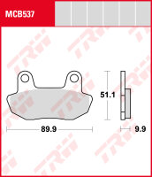 TRW Bremsbeläge Satz MCB537, allround organic, mit ABE