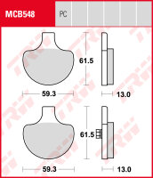 TRW Bremsbeläge Satz MCB548, allround organic, mit ABE