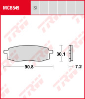 TRW Bremsbeläge Satz MCB549, allround organic, mit ABE